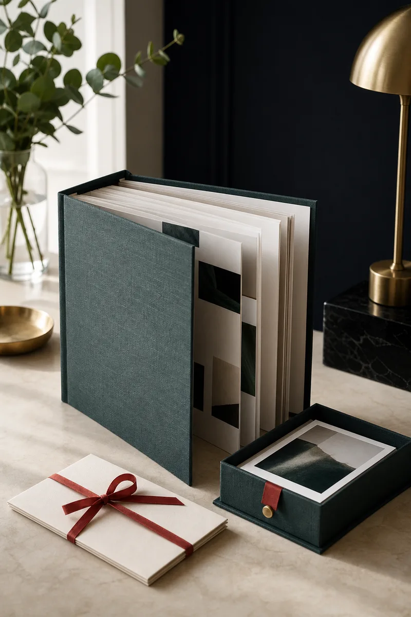 Een stijlvol herinneringsboek met foto's als persoonlijk cadeau voor een partner die alles al heeft